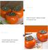 NUOBESTY Ceramics Tea Storage Containers Glazed Persimmon Loose Tea Tin Sealed Jar Food Container for Serving Tea Coffee Spice Sugar Orange...