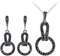 Simple Fashion Vintage Jewelry Sets Women Black Rhinestone 8 Shaped Necklace Earrings Jewelry Accessories...