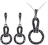 Simple Fashion Vintage Jewelry Sets Women Black Rhinestone 8 Shaped Necklace Earrings Jewelry Accessories...