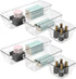 6 Pcs Clear Drawer Organizer Set, 3 Size Acrylic Drawer Storage Trays, Storage Tray for Makeup, Kitchen, Gadgets, Office...