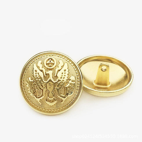11 Piece Blazer Button Set - for Blazer, Suits, Sport Coat, Uniform, Jacket (Gold 11 Piece 2#) 15MM 20MM...