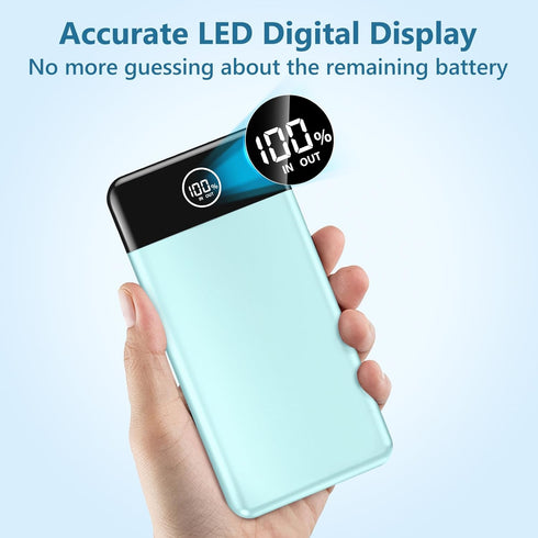 Portable Charger, 33800mAh Power Bank, 22.5W Fast Charging Battery Pack with USB C/USB A Output, Digital Display Portable Phone Charger for iPhone...