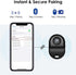 Wireless Smartphone Camera Remote Control (2 Pack) for Photos & Videos, Bluetooth Remote Shutter for iPhone/Android/iPad/Tablets with Adjustable W...