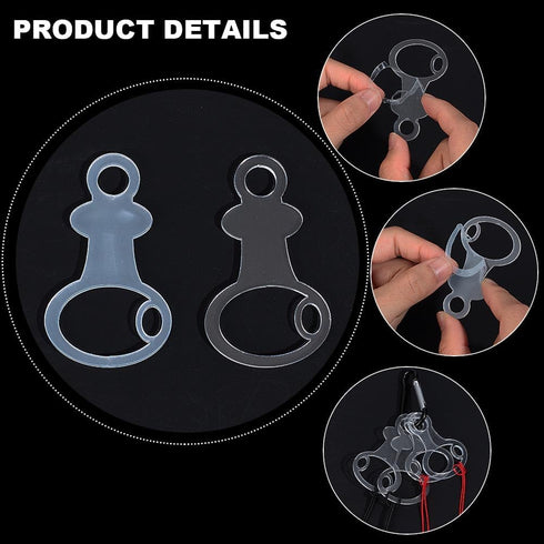 CRASPIRE 40Pcs 2 Size Acrylic Floss Bobbins Clear Embroidery Thread Transparent Drops Key Shape Cross Stitch Chips Sewing Board Organizers with Bo...