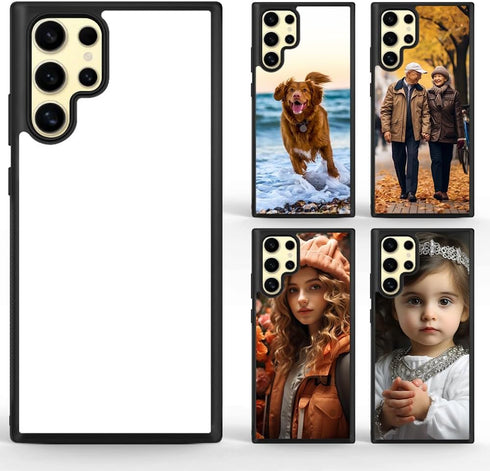 5PCS Phone Case for Samsung Galaxy S24 Ultra Sublimation Blank Case,Soft Anti-Slip Rubber+ Blanks Printable Aluminum Anti-Scratch Anti-Drop Bumper...