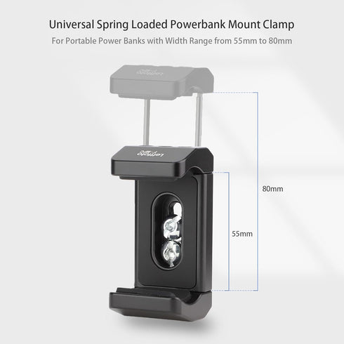 Leftfoto SSD T7 Holder SSD T5 Mount Bracke for Samsung SanDisk SSD T5,Universal Spring Loaded Mount Clamp,Compatible with Width Range from 55mm to...