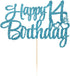Blue flash 14th birthday cake topper ? happy 14th birthday cake topper?14th birthday party cake decorations...
