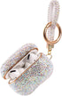 Sparkly Diamond Case for AirPods Pro 1&2 Generation with Keychain, Shockproof Protective Premium Bling Rhinestone Cover Skin Compatible with AirPo...