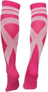 2 Pairs Breast Cancer Awareness Compression Socks Pink Softball Soccer Football Socks...