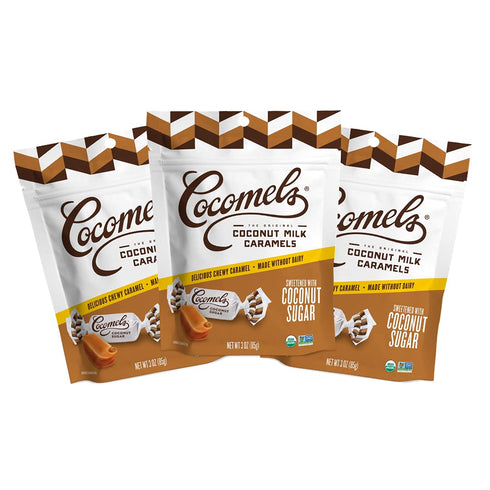 Cocomels Coconut Sugar Coconut Milk Caramels, 3 oz, 3 Pack, Dairy Free, Vegan, Organic...