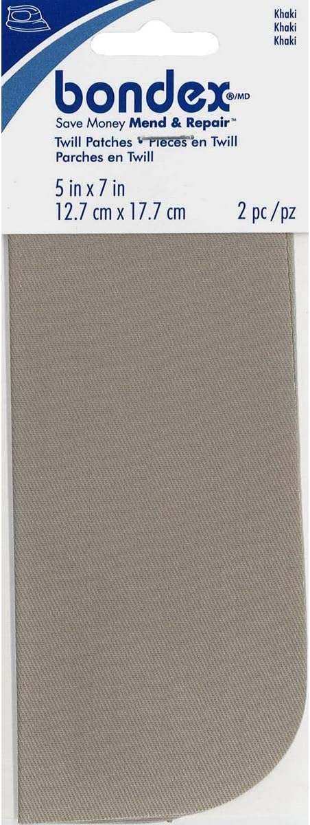 Iron-On Patches 5"X7" 2/Pkg-Khaki...