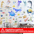 4 Sheets Ocean Fish Wall Decals Stickers Sea Wall Decal Stickers Removable Sea Life Marine Animal Sticker Underwater Ocean Creatures Decor for Kid...
