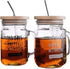 TOUSHI 4Pcs Regular Mouth Bamboo Mason Jar Lids with Straw Hole Reusable Bamboo Caps Leak-Proof Glass Canning Drinking Storage Jars Lid Covers (70...