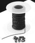 33 Feet Black Stainless Steel Flat Cable Chains Link Spool Bulk with 20 Lobster Clasps and 50 Jump Rings for Pendant Necklace Jewelry DIY Making...