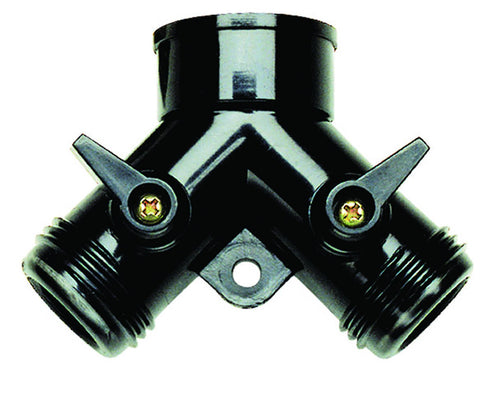 Raindrip R616CT "Y" Connector, 3/4-Inch FHT X 3/4-Inch MHT, Converts Hose Bibb Water Source into Two Outlets for Drip Irrigation Systems, Dual Lev...