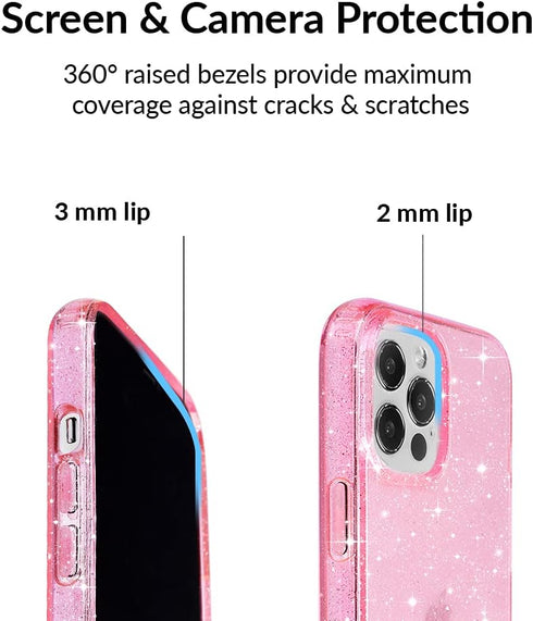 VELVET CAVIAR for iPhone 13 Pro Case - 10ft Drop Tested - Pink Stardust Glitter...