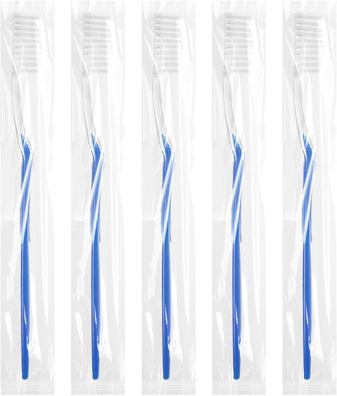 50 pcs Prepasted Disposable Toothbrushes Bulk Individually Wrapped Pre Pasted Soft Bristle Tooth Brush Set Travel Toothbrushes for Homeless Gift H...