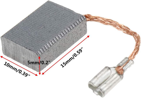 Carbon Motor Brushes Power Electric Tool Replacement 15mm x 10mm x 5mm- 20pcs...