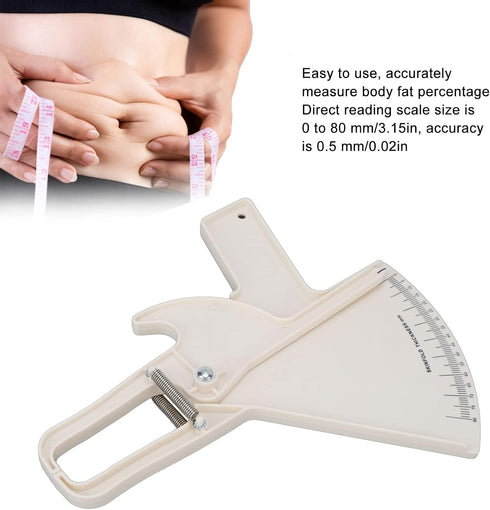 Body Fat Caliper, Professional Double Spring Skinfold Calipers and Body Fat Tape Measure Tool for Accurately Measuring Skin Fold Fitness(White)...