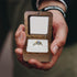 Wooden Ring Box, Personalized Engagement Ring Box Wedding Day Square Ring Box Holder Single Slot Rustic Ring Storage Box (Black)...