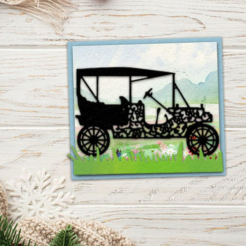 2PCS Fence Car Dies for Card Making, Vehicle Grass Fence Cutting Die for Scrapbooking on Clearance Paper Crafting Decor DIY Album...