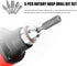 5 PCS Rotary Drill Bit Set Woodworking Rasp Wood Carving Bits 1/4” Shank Power Carving Bits Rotary Burr Set...