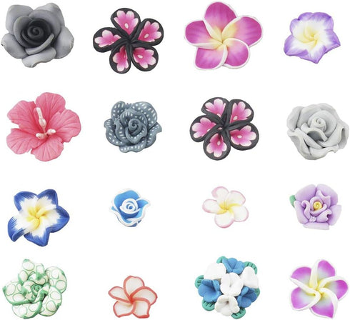 ALLinONE Mixed Size and Style Fimo Polymer Clay Flower for DIY Craft (100)...