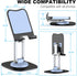 Cell Phone Stand, Fully Adjustable Foldable Desktop Phone Holder, 360 Degree Rotating Desktop Phone Stand for Recording Compatible with iPhone 15 ...