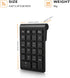 Gugxiom Bluetooth Number Pad,22 Keys Portable Mini Financial Accounting Numeric Keypad?Bluetooth 5.0 10 Key Numeric Keypad for Laptop/Desktop/PC/N...