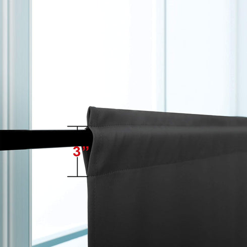 KOUFALL Basement Window Curtains,18 Inch Length Small Blackout Mini Blinds for Transom Windows Well Covers Cafe,Charcoal Dark Grey...