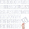 4 Inch Letter Stencils Numbers 36Pcs Alphabet Stencils Reusable Plastic Stencils Letters and Numbers Art Craft Stencil for Painting on Wood Wall C...
