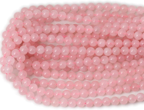 45PCS 8mm Natural Rose Quartz Gemstone Round Loose Bead Pink Crystal for Jewelry Making 1 Strand 15"...