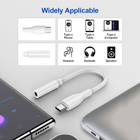 USB C to 3.5mm Audio Adapter Headphone Jack Adapter for Google Pixel 8A 8 Pro 7 6 7A 6A, Samsung Galaxy S24 Ultra S23 FE Plus S22 A15 A55 A35,iPho...