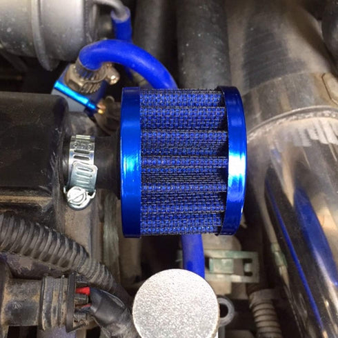 ESUPPORT Universal 12mm Mini Blue Cone Cold Air Intake Filter Turbo Vent Breather Car...