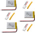 (3 Pack 503450 Battery 1000 mAh 503450 Lipo Battery 3.7v 503450 Lipo battery Compatible for Multiple Device 503450 Replacement Batteries with PH 2...