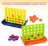 Gamie Four in a Row Game, Set of 4, Line Up Four Pegs in a Row Games with Foldable Board & 30 Pieces Each, Fun Indoor Game Night Games for Kids, E...