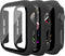 3 Pack Case for Apple Watch Series 9 Series 8 Series 7 45mm Hard PC Case with Tempered Glass Screen Protector Waterproof Anti-Scratch HD Ultra-Thi...
