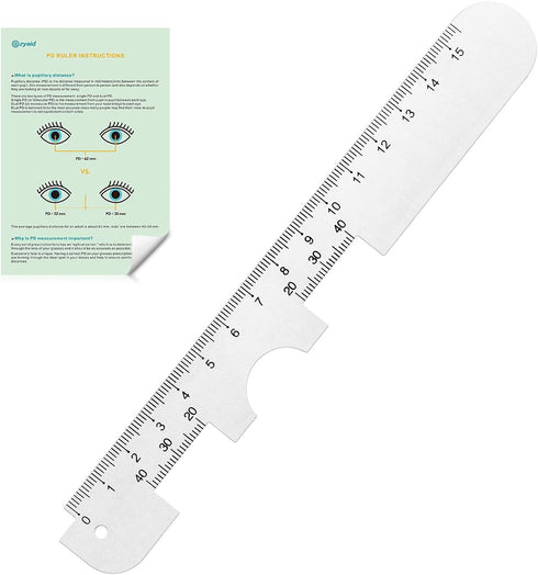 Metal PD Ruler - Pupillary Distance Ruler with Instructions for Myopia Distance Glasses, Pupil Measurement Tool for Prescription Eyeglasses with E...