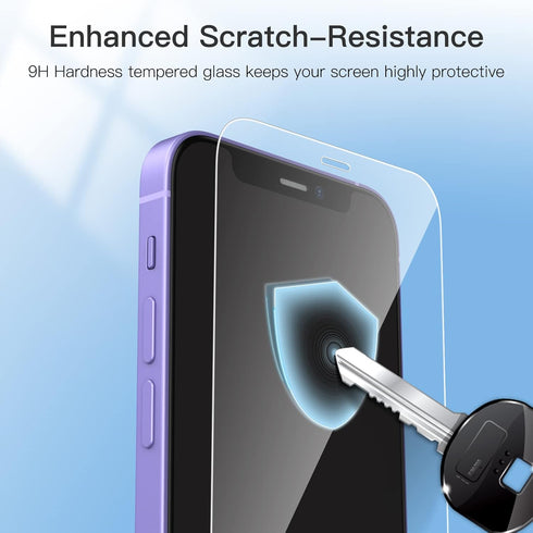 JETech Full Coverage Screen Protector for iPhone 12 mini 5.4-Inch, 9H Tempered Glass Film Case-Friendly, HD Clear, 3-Pack...