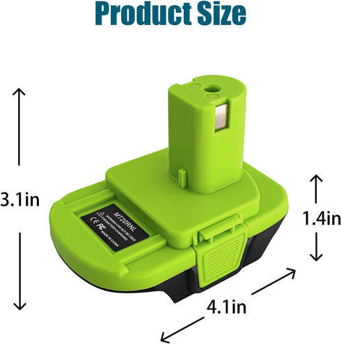 MT20RNL Battery Adapter for Makita to for Ryobi 18V Power Tools, Battery Adaptor Convert for Makita 18V Battery to for Ryobi 18V Power Tools(No Ba...