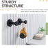 APLusee Bathroom Towel Hook 2 Pack, Stainless Steel Round Coat Robe Hanger, Contemporary Decorative Toilet Kitchen Clothes Wall Holder (Matte Blac...