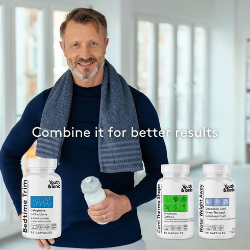 Youth & Tonic PM Bedtime Trim Amino Acids Supplement Pills for Men and Women | 30 Capsules to Support Metabolism and Defined Lean Muscles During N...