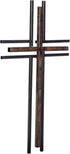 Dicksons Galvanized Look Double Layer 16 inch Decorative Metal Decorative Hanging Wall Cross...