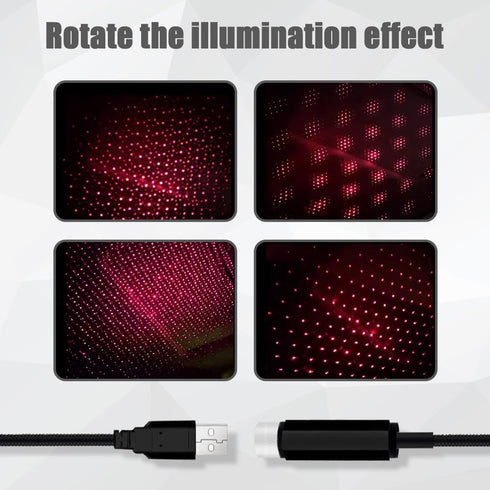 Romantic Car LED Lights Interior, Romantic USB Vehicle Atmosphere Lamp Accessories, Car Interior LED Romantic Atmosphere Star Light, USB Projector...