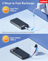 Portable Charger 35000mAh Power Bank - Portable Battery with 4 Built in Cables, 22.5W Fast Charging Battery Pack Compatible with iPhone 15 14 13 S...