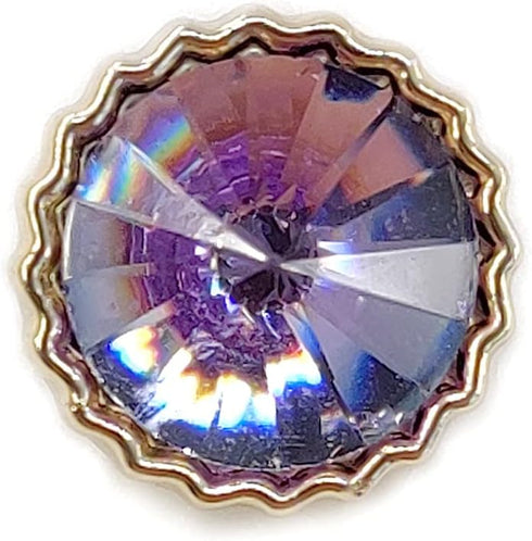 Decorative Purple Rhinestone Resin Sewing Shank Buttons 50 pcs - 12.5mm, 1/2"...