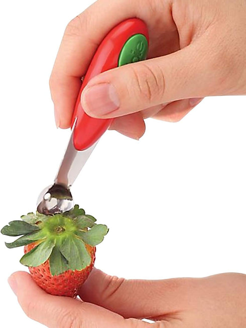 MSC International 87312 Joie Strawberry Hull and Slice, BPA free, FDA approved, 2-Piece Set, Red...