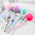 12Pcs/Bulk Funny Cute Pens Kawaii Plush Ball Pom Top Pendant Cool Novelty Gel Pen, Aesthetic Stationery Rollerball Back to School Office Journalin...