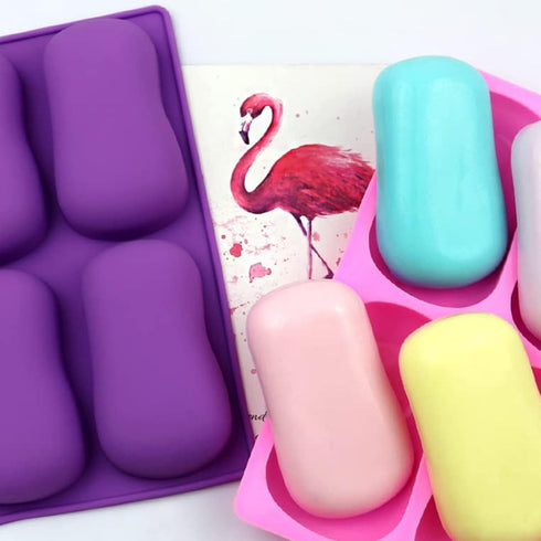 2Pcs Oval Silicone Soap Molds, Classic Oval Shaped Molds for Chocolate Jelly Candy Making...