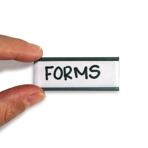 SmartSign Magnetic 'C' Channel Label Holders for Metal Racks and Shelves | 0.75" x 2" Pack of 25...